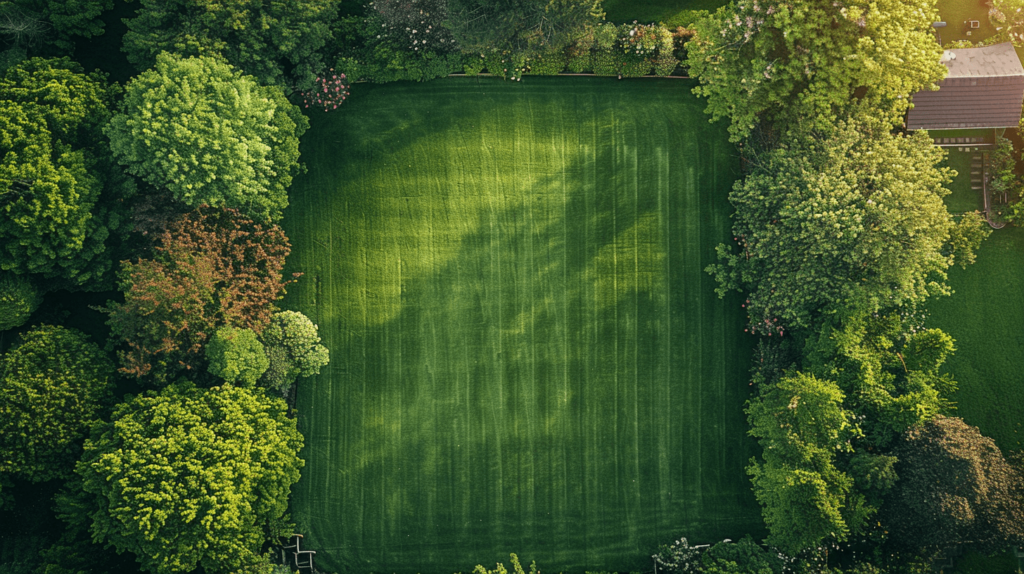 aerial view of lawn